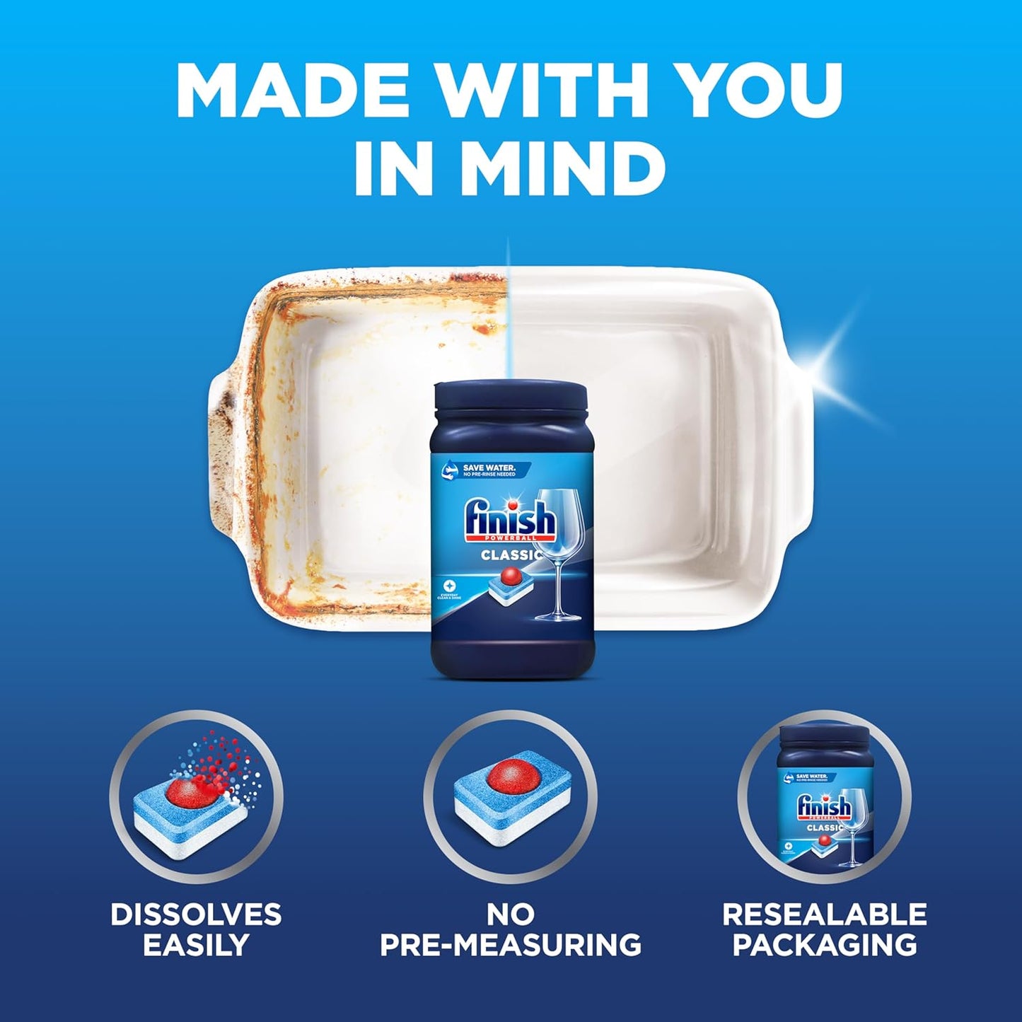 pre-measured single-dose pod format in an 84-count tub