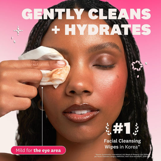 pre-moistened disposable wipe format with cleansing milk infusion