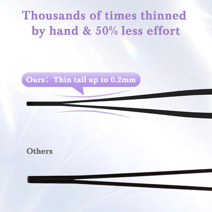 precision-ground transverse grooves on inner tip edges for anti-slip hair grip