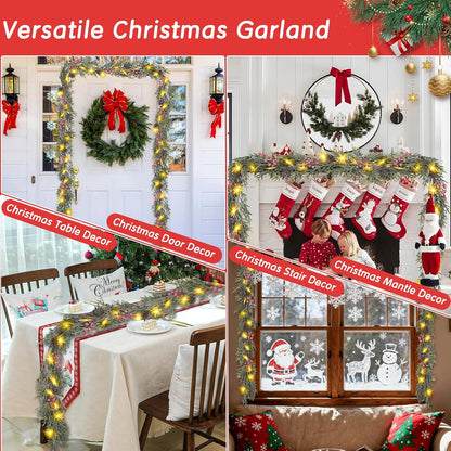 Prelit Lighted Garland with Snowflake LEDs – Thoughtful Christmas Gift for Mom, Hostess, and New Homeowners