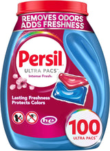 Persil Ultra Pacs Intense Fresh Laundry Detergent – Calming Scent Wash for Shared Household Laundry Area, Aromatherapy-Inspired Everyday Clean