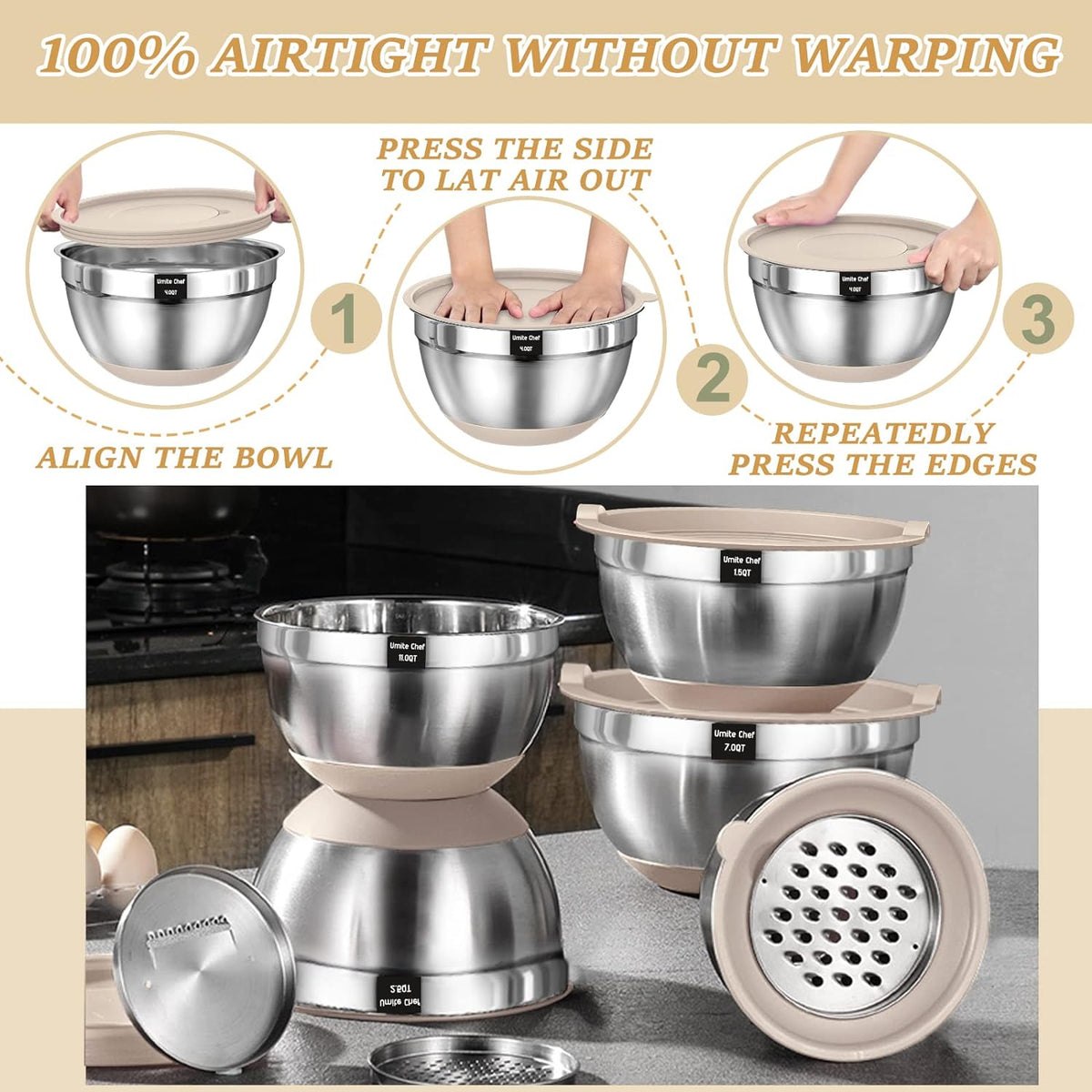 Premium 26-Piece Stainless Steel Mixing Bowl Set – Thoughtful Housewarming Gift for New Homeowners