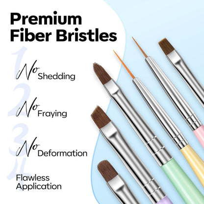 premium soft fiber bristles that resist deformation