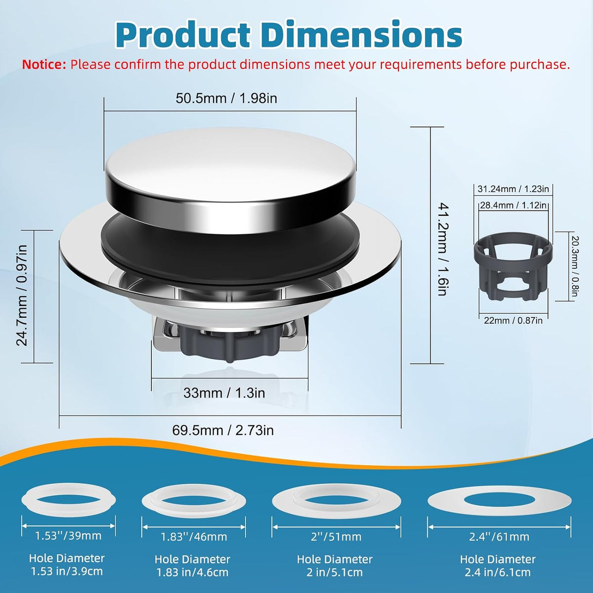 premium stainless steel top cover with corrosion-resistant finish