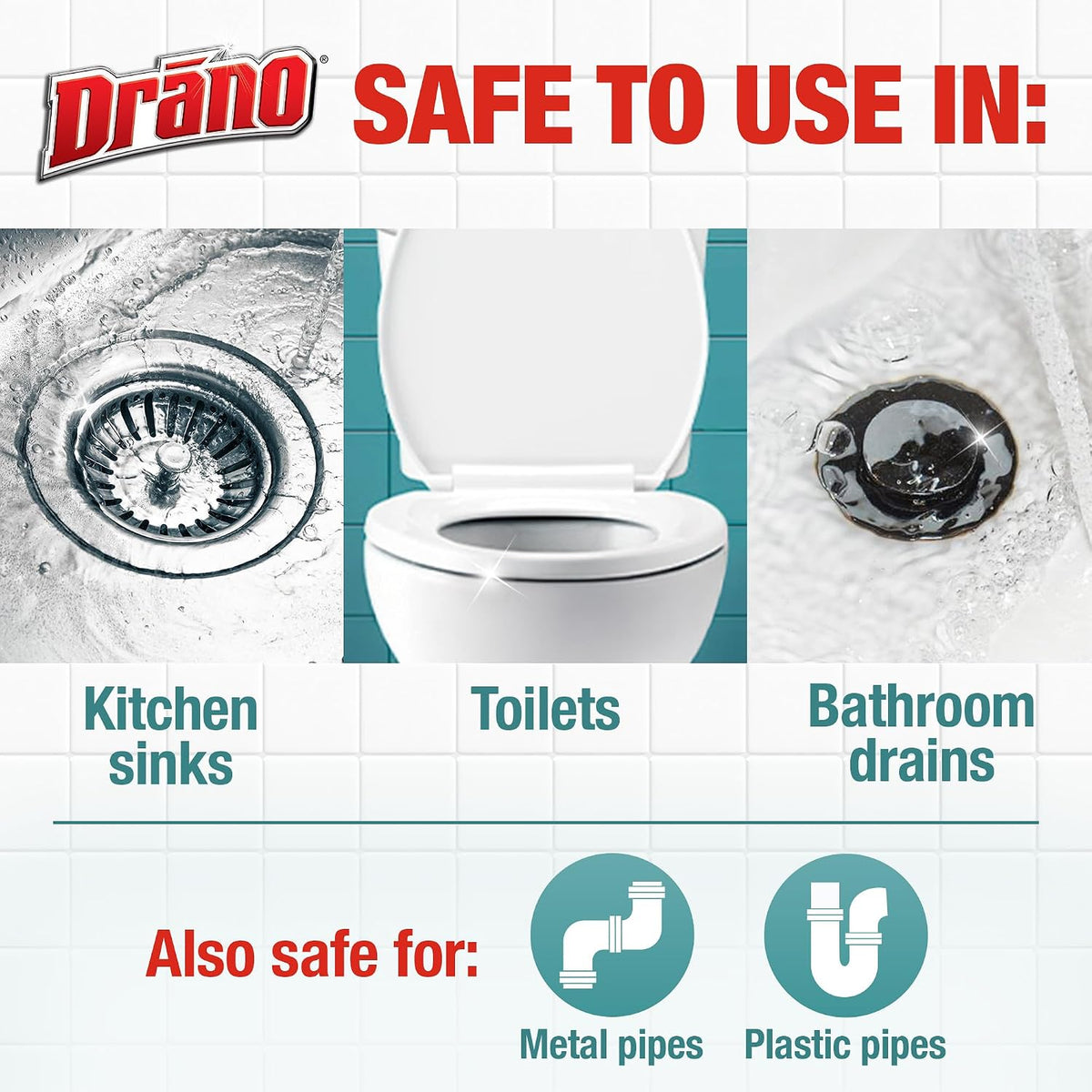 preventative design — not a clog opener, but a monthly buildup inhibitor