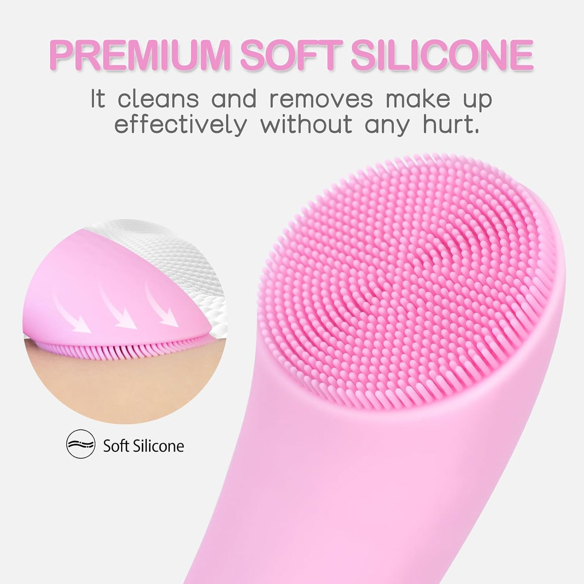 PRITECH Facial Cleansing Brush – Premium Heated Skin Tool, Elegant Silicone Massager for Elevated Vanity Styling