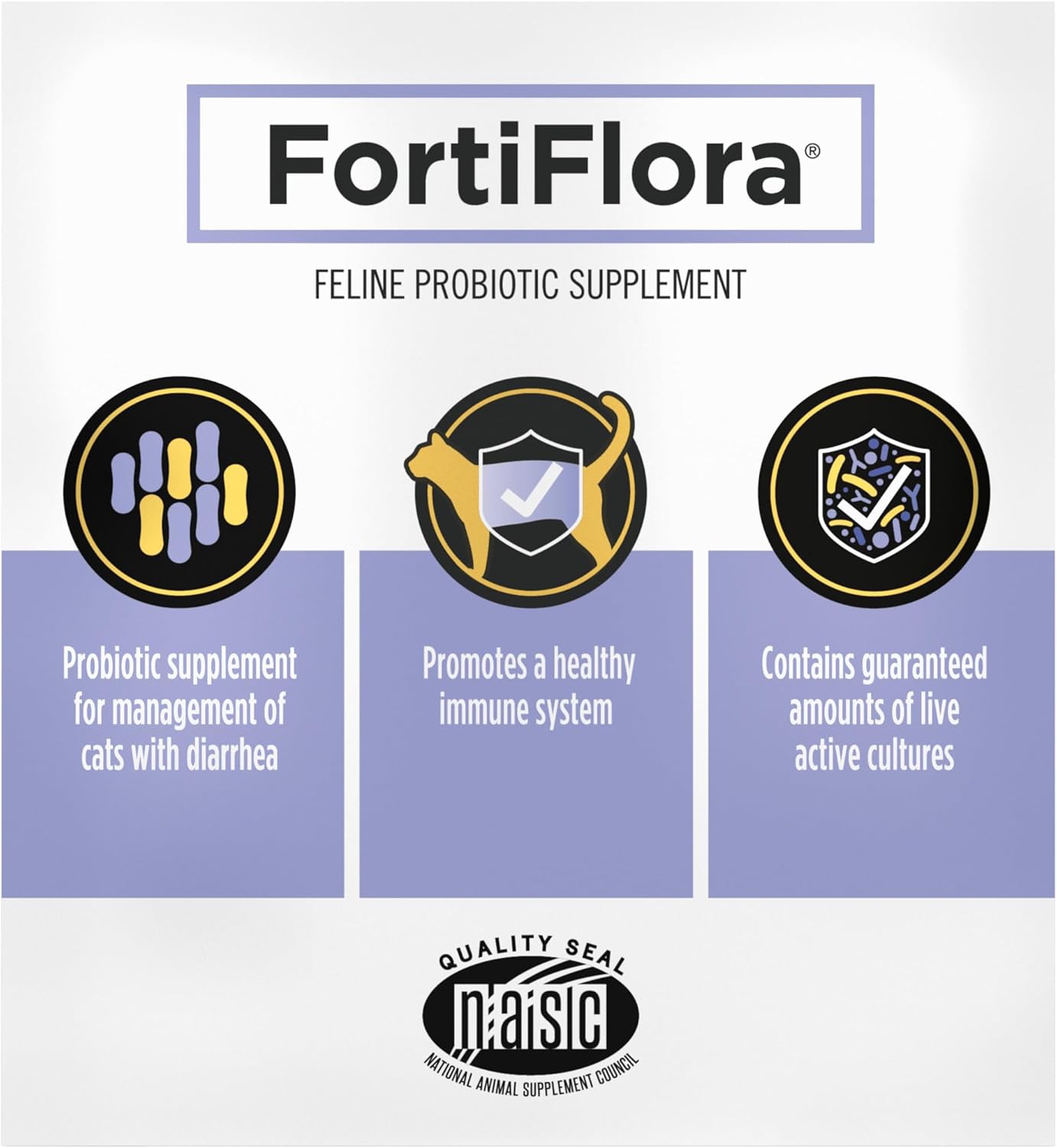 Pro Plan Veterinary Supplements FortiFlora Probiotic Powder for Cats – One-Ingredient-Routine Daily Supplement with Single-Serve Packets for Clean Feeding Stations