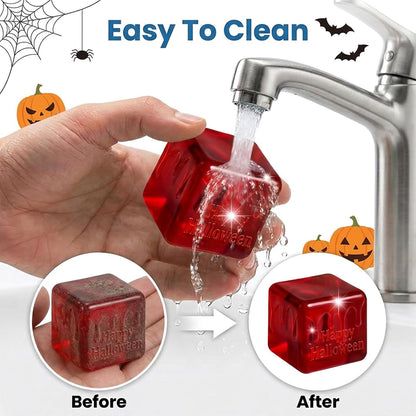 product line offers 4 themed shape variants: egg, halloween, blood cube, and pumpkin