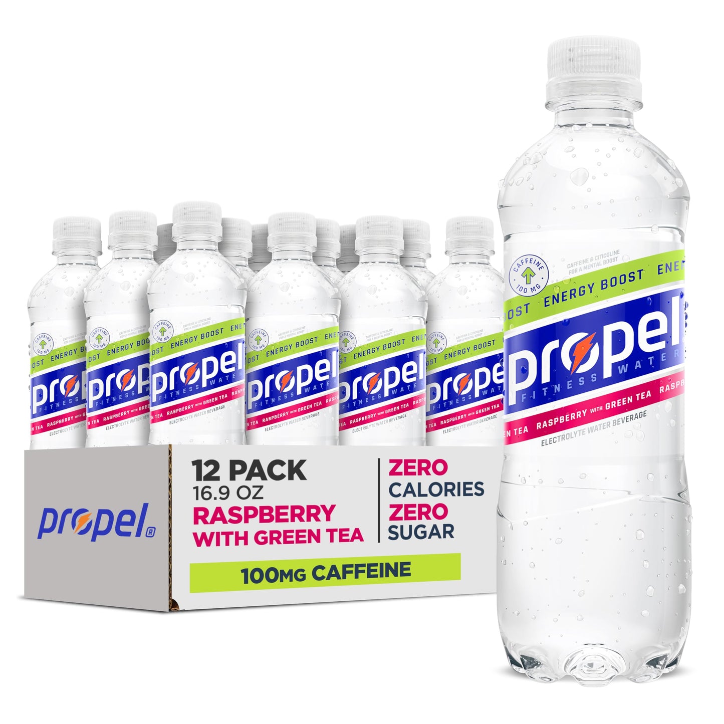 Propel Energy Boost Hydration – Wellness Ritual Drink for Mindful Hydration at Home, 12 Pack of 16.9 fl oz Bottles