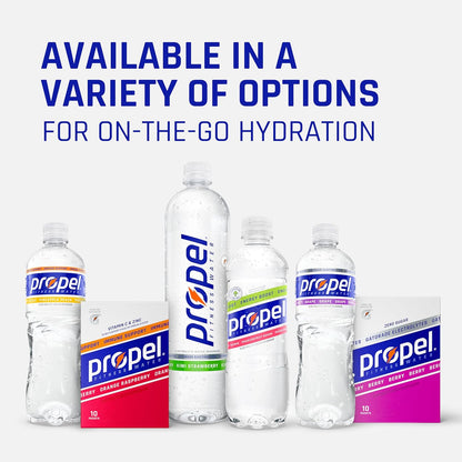 Propel Energy Boost Zero Calorie Hydration – Study and Work Desk Drink for Sustained Attention, 3 Flavor Variety 12 Pack
