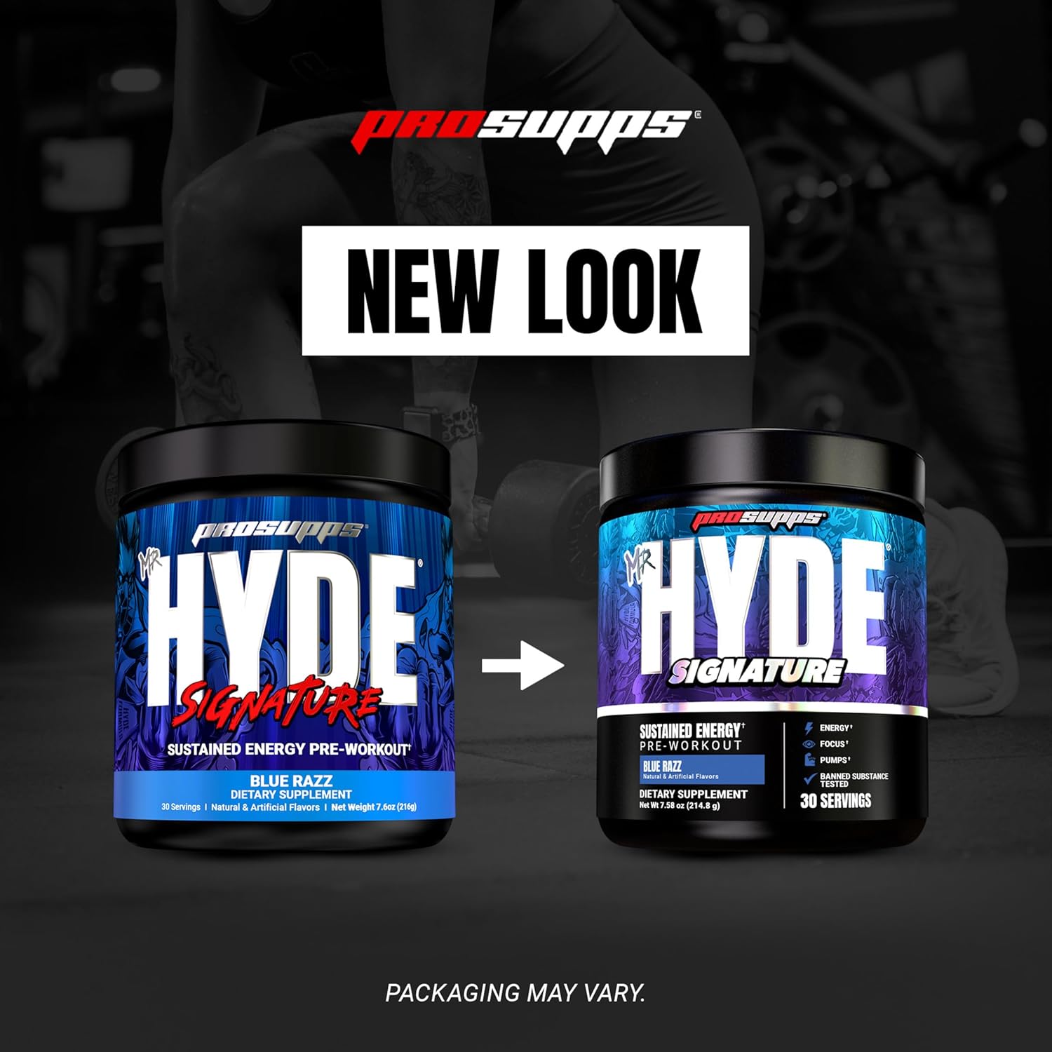 PROSUPPS Mr. Hyde Signature Pre-Workout Powder for Outdoor Track Training, Portable Energy