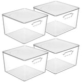 Vtopmart 11x11 Clear Storage Bins – Streamlined Kitchen Cabinet Organizer for Clutter-Free Homes