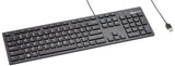 Amazon Basics Wired Keyboard – Remote Worker Home Office, Quiet Membrane Keys for Long Focus Sessions