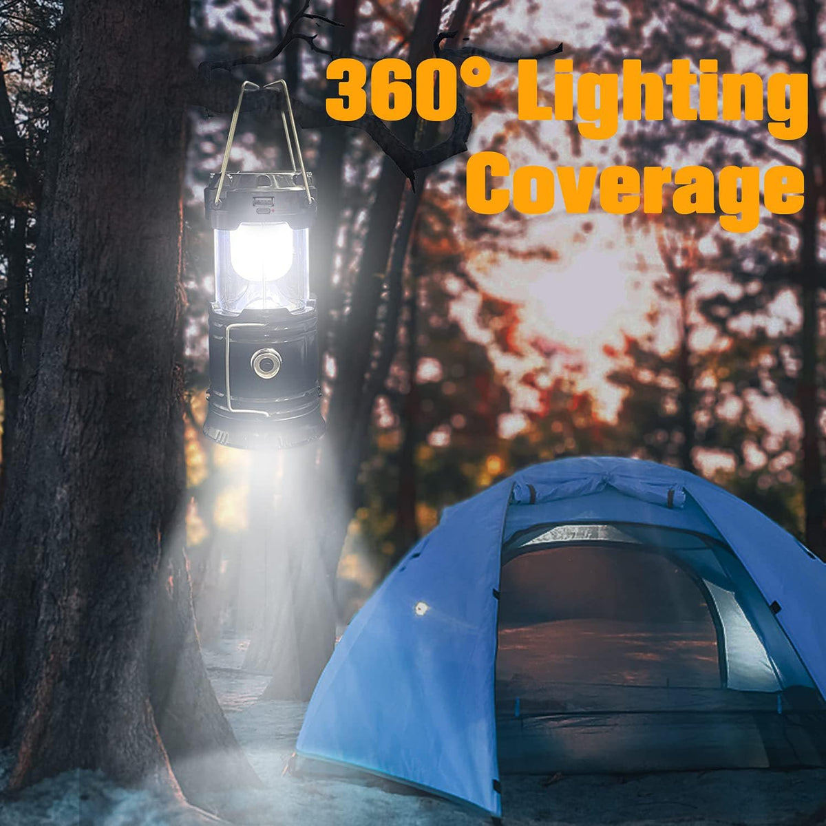 pull-up collapsible mechanism that doubles as a brightness dimmer and lantern-to-flashlight converter