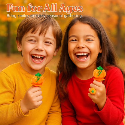 Pumpkin Candy 3D Ring Pops – Individually Sealed Hygienic Halloween Treats Safe for Classroom Sharing