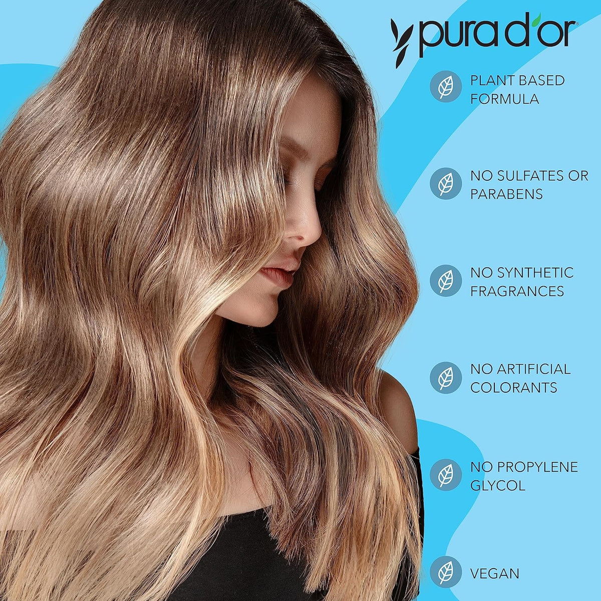 PURA D'OR Scalp Therapy Shampoo & Conditioner Bundle — Relaxing Valentine's Day Gift for Her