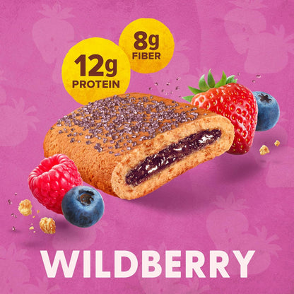 Pure Protein Wildberry Soft Baked Bars – Office Desk Snack for Busy Workdays, 12g Protein to Beat the 3pm Slump