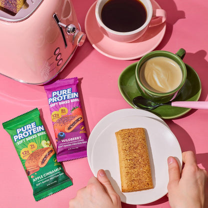 Pure Protein Wildberry Soft Baked Bars – Office Desk Snack for Busy Workdays, 12g Protein to Beat the 3pm Slump
