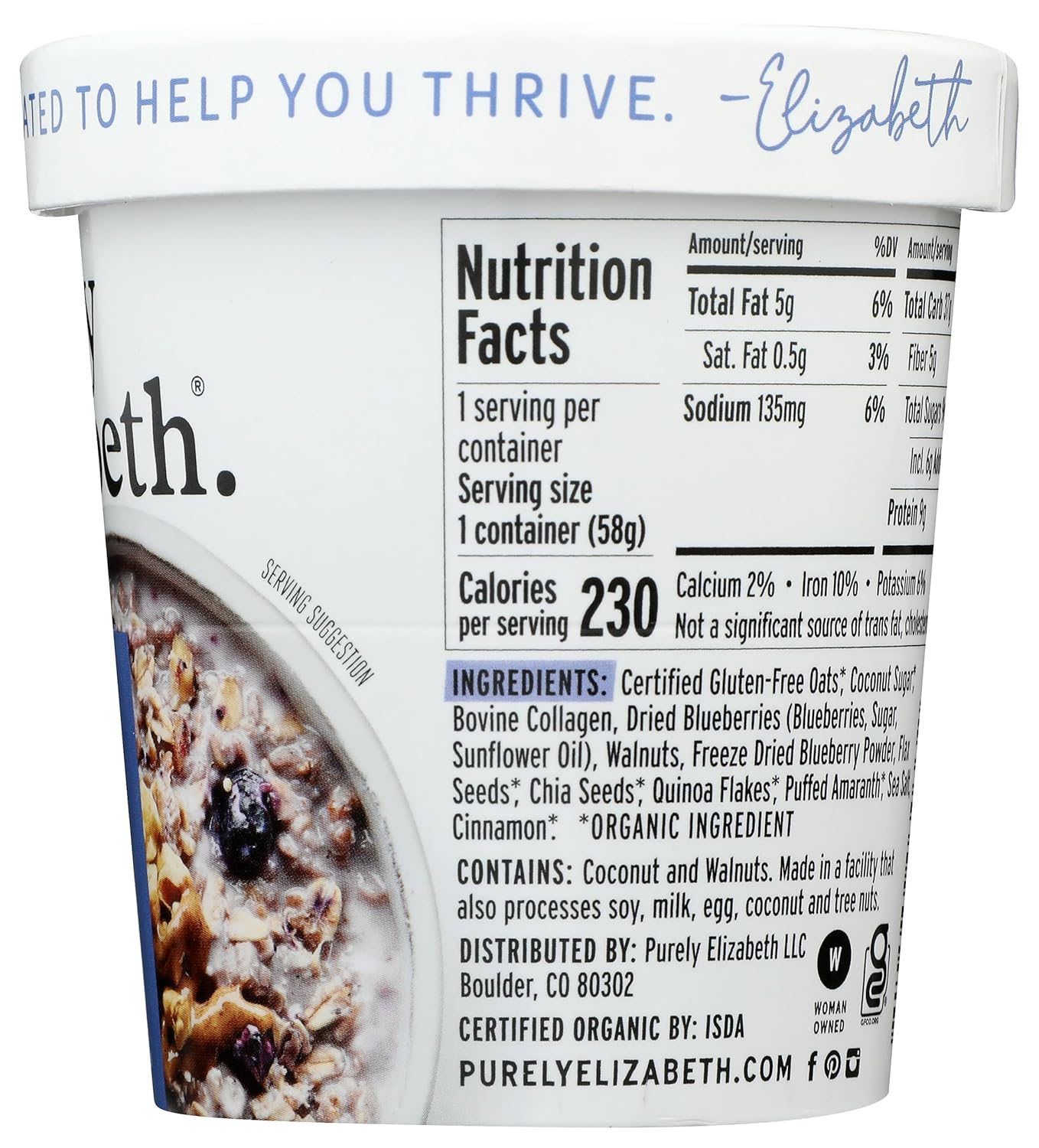 Purely Elizabeth Protein Oatmeal – Fast Office Breakfast for Busy Professionals, 11g Protein in 60 Seconds