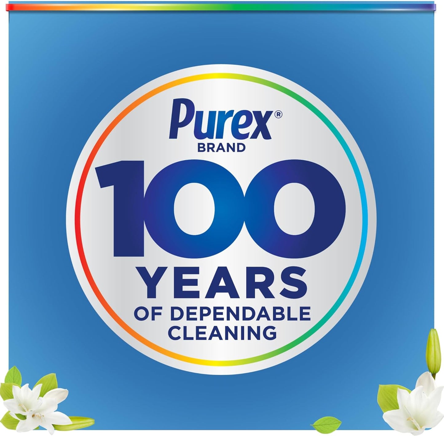 Purex Natural Elements Fresh Lilies & Linen Liquid Laundry Detergent, 82.5 oz, 165 Loads, Plant-Based Wash for Patio Cushions, Camping Towels and Outdoor Blankets