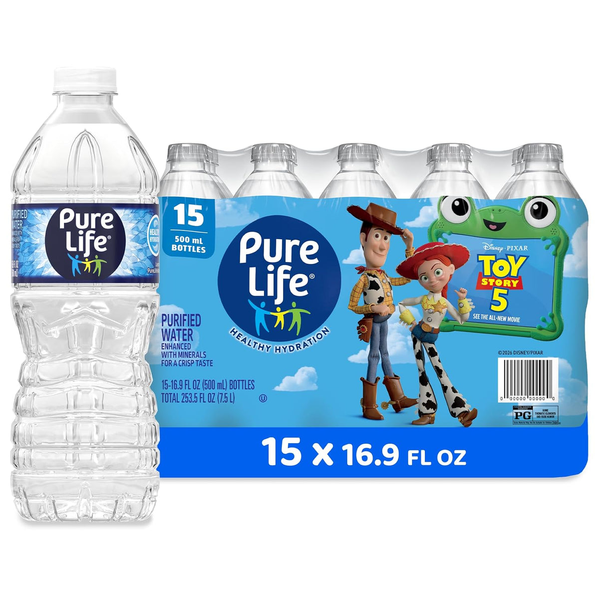 purified water enhanced with calcium chloride, sodium bicarbonate, and magnesium sulfate for crisp taste