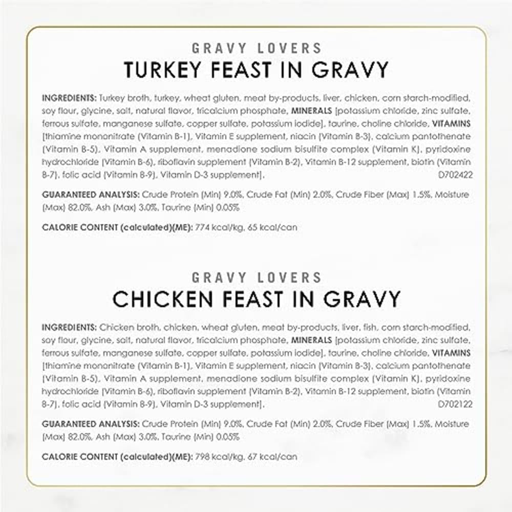 Purina Fancy Feast Gravy Lovers Cat Food Variety Pack – Thoughtful Gift for Foster Cat Parents Stocking Up on Wet Food