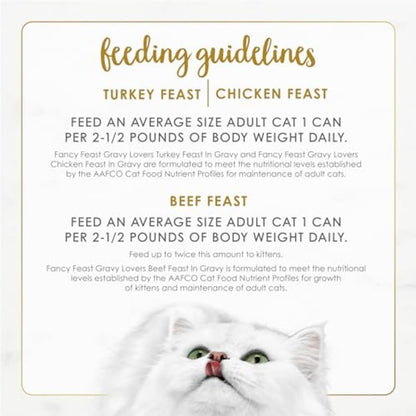 Purina Fancy Feast Gravy Lovers Cat Food Variety Pack – Thoughtful Gift for Foster Cat Parents Stocking Up on Wet Food