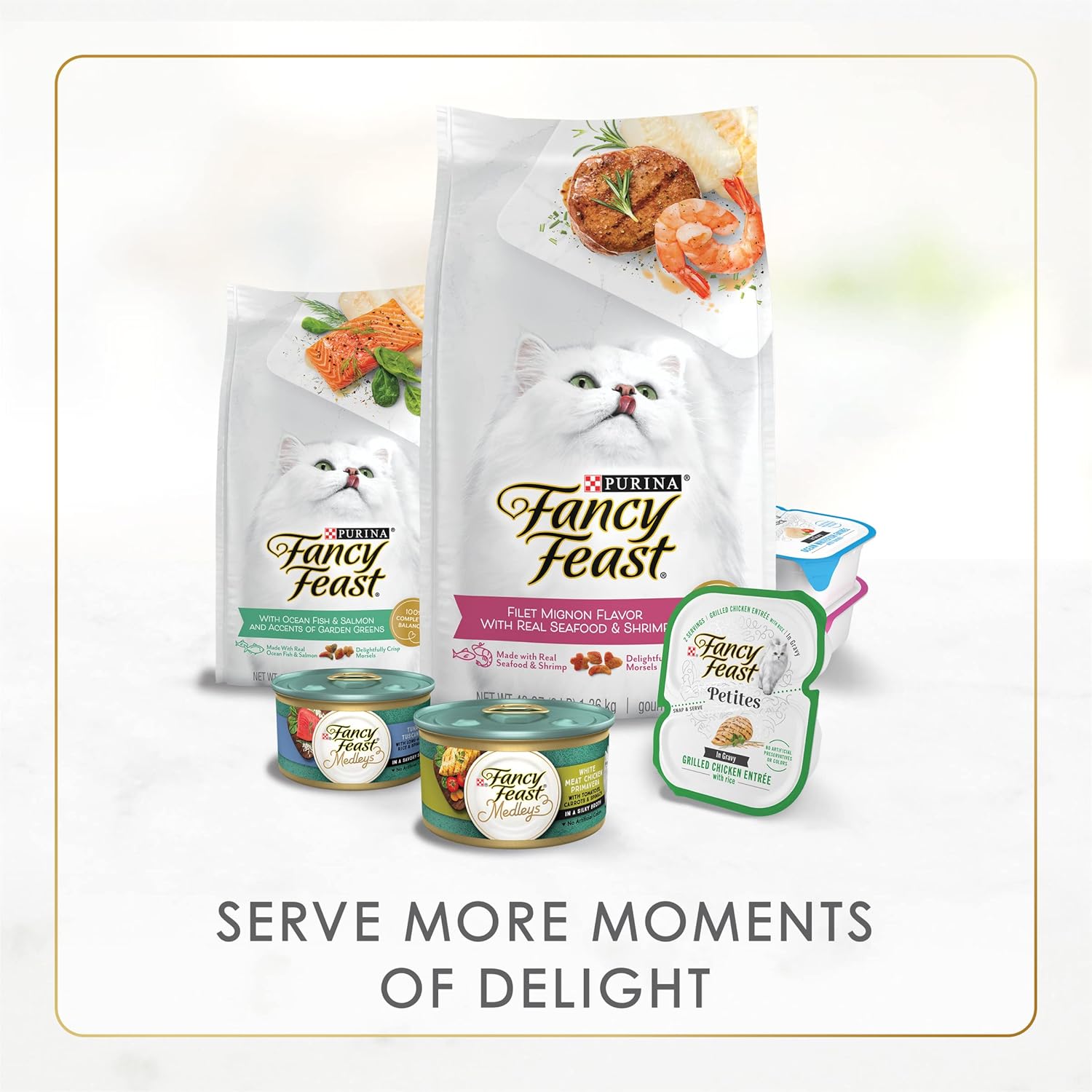 Purina Fancy Feast Grilled Seafood Collection – Gourmet Tuna, Salmon, and Ocean Fish Entrees for Adult Cats, Pack of 24