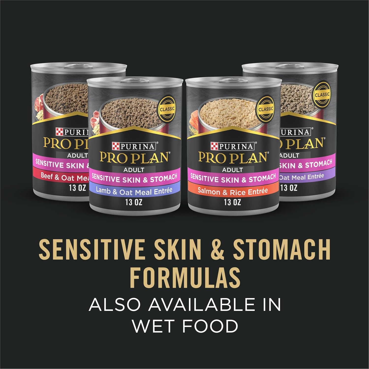 Purina Pro Plan Adult Sensitive Skin and Stomach – Trusted Vet-Grade Recipe Free From Common Fillers, Probiotic Support, Salmon & Rice 16 lb Bag
