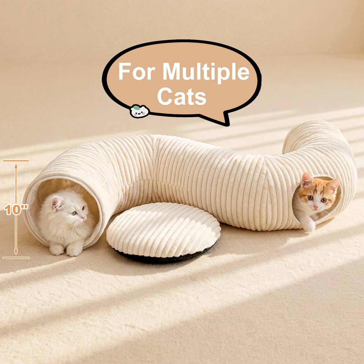 PurrPlush Cat Tunnel Bed – Calming Enrichment Corner for a Mindful Pet Routine