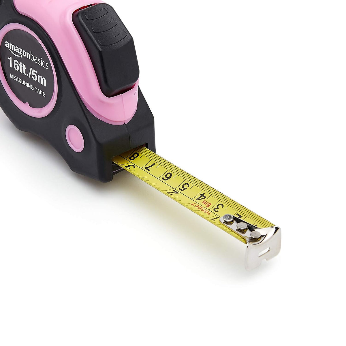 push-button lock to hold the blade at the desired length