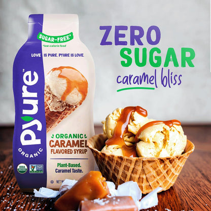 Pyure Organic Caramel Dessert Topping – Mindful Low-Carb Drizzle for Baked Apple Bowls and Bedtime Treats
