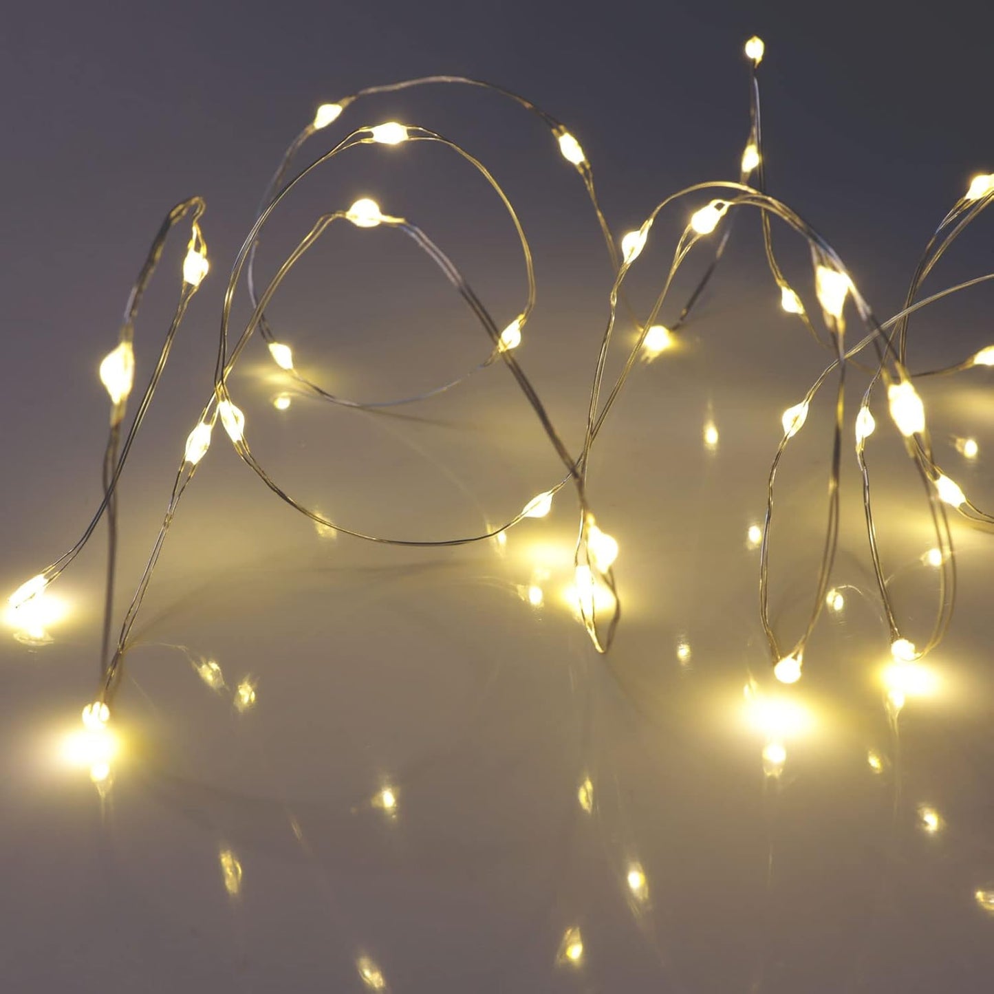 QBIS Battery Operated Fairy Lights Warm White – Flameless LED String Lights for Bedroom, Kids Room, and Pet-Friendly Homes