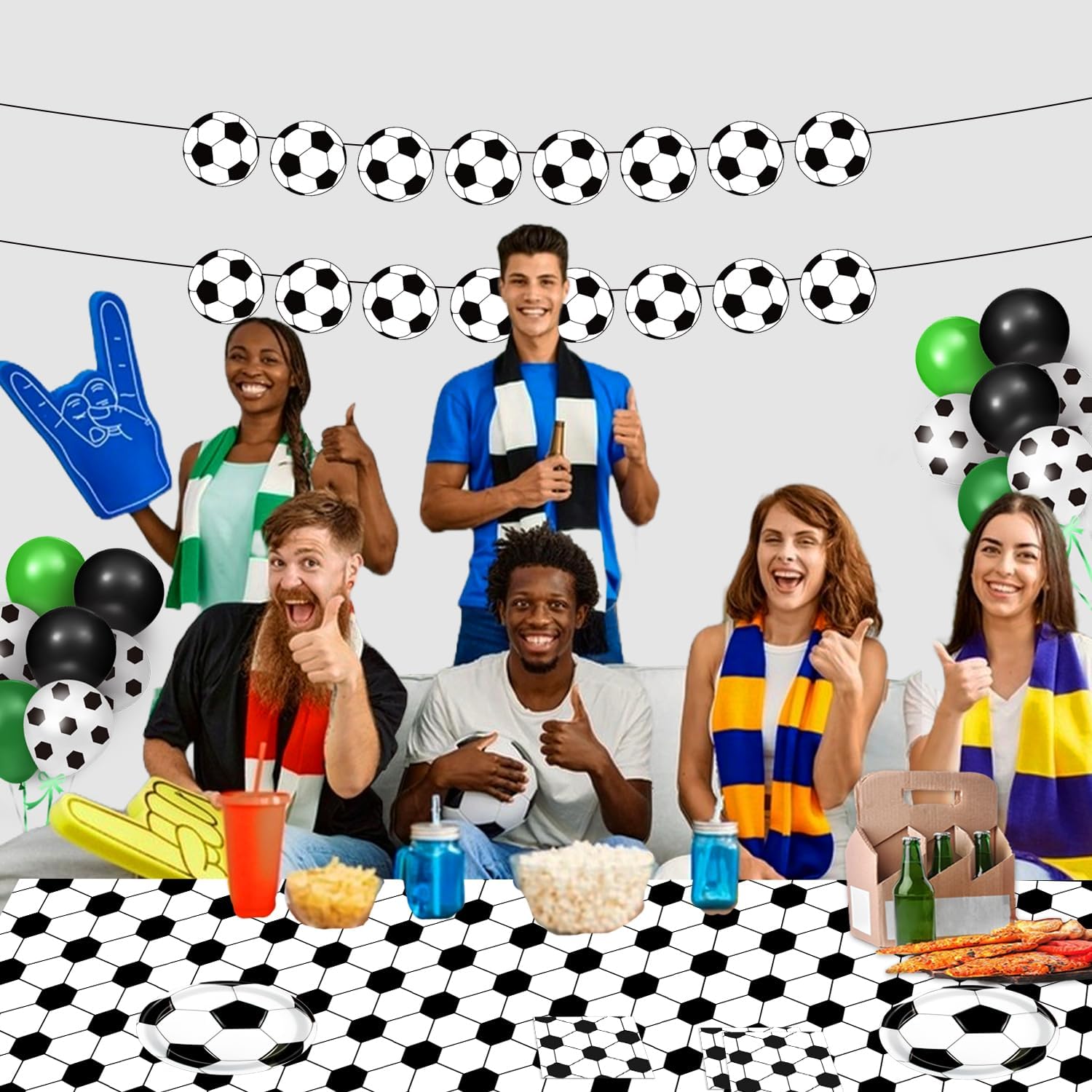 QIYANPAX Sports Themed Disposable Table Cover – Safe Kids Birthday Party Tablecloth Set for Home & Backyard, 54 x 108 Inch