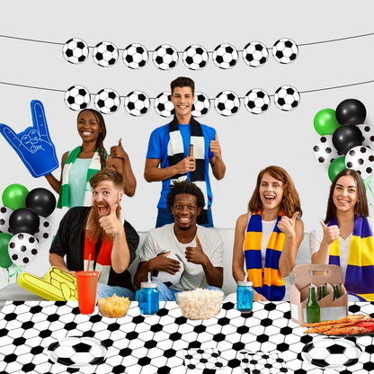 QIYANPAX Sports Themed Disposable Table Cover – Safe Kids Birthday Party Tablecloth Set for Home & Backyard, 54 x 108 Inch