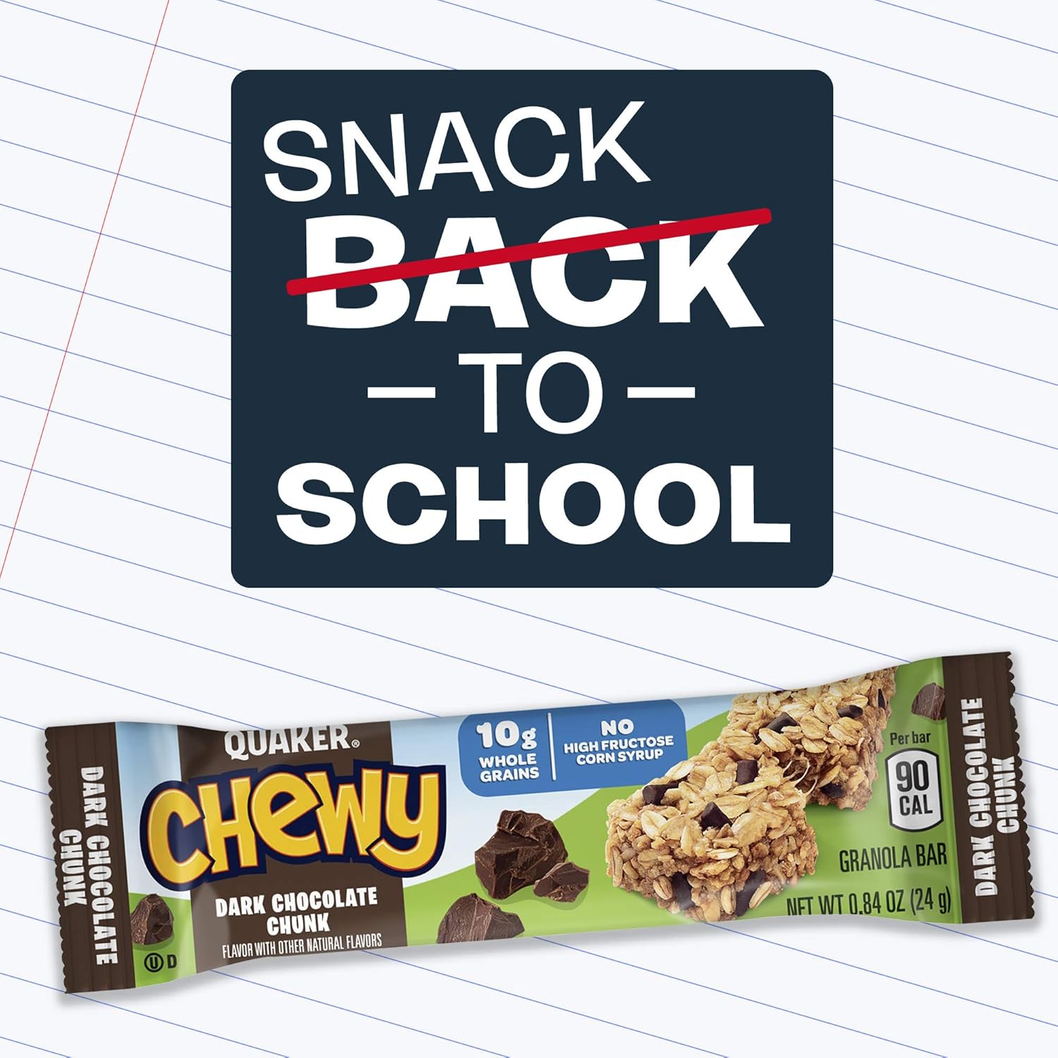 Quaker Chewy Granola Bars Variety Pack – Better-for-You Pantry Snack, 8g Whole Grains Per Bar