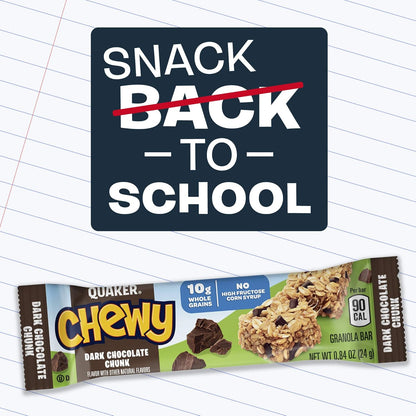 Quaker Chewy Granola Bars Variety Pack – Better-for-You Pantry Snack, 8g Whole Grains Per Bar