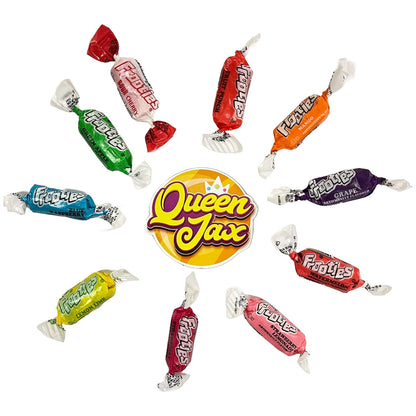 Queen Jax Fruities 2 LB Bulk Candy – Front Porch Trick or Treat Bowl and Neighborhood Block Party Handout Chews