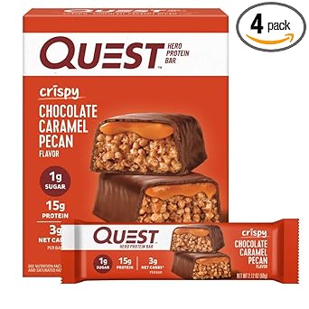 Quest Nutrition Crispy Cookies & Cream Hero Protein Bar – Travel-Ready Keto Snack for Road Trips and Flights, 18g Protein
