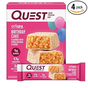 Quest Nutrition Crispy Cookies & Cream Hero Protein Bar – Travel-Ready Keto Snack for Road Trips and Flights, 18g Protein