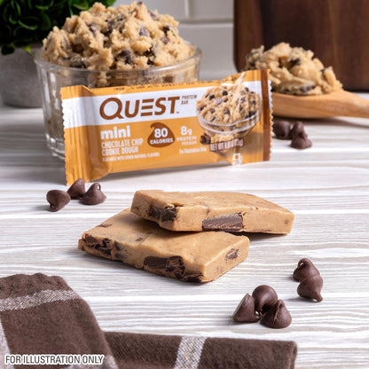 Quest Nutrition Mini Cookie Dough Protein Bites – Low-Carb Wellness Snack for Craving Control and Gut-Smart Indulgence, 14 Count