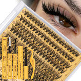 QUEWEL Lash Clusters Kit — Stunning Birthday Gift for Her, Complete DIY Lash Extension Set