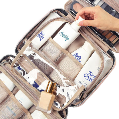quick-access front pocket for items like toothbrushes or travel documents