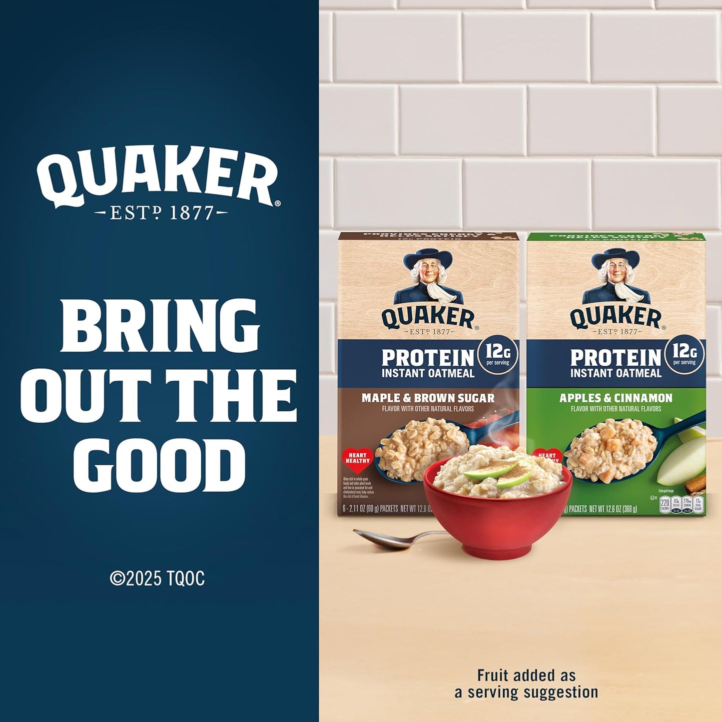 quick-cook instant oatmeal ready in 2 minutes or less