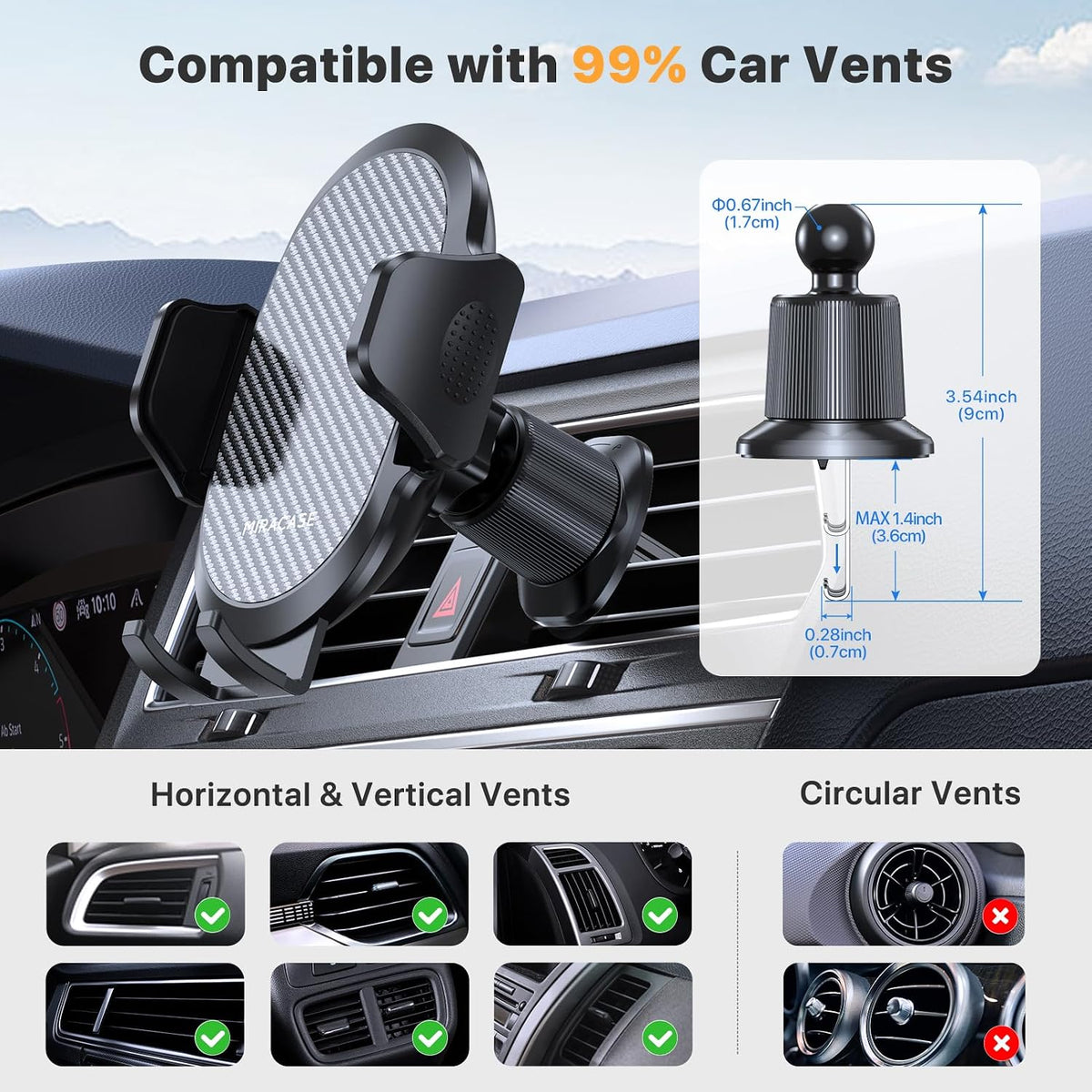 quick release button with adjustable clamp arms and foot for one-hand operation