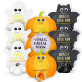 SpaLife Premium Halloween Sheet Mask Collection - Elevated K-Beauty Gift Set for Her, Designer Character Mask Trio