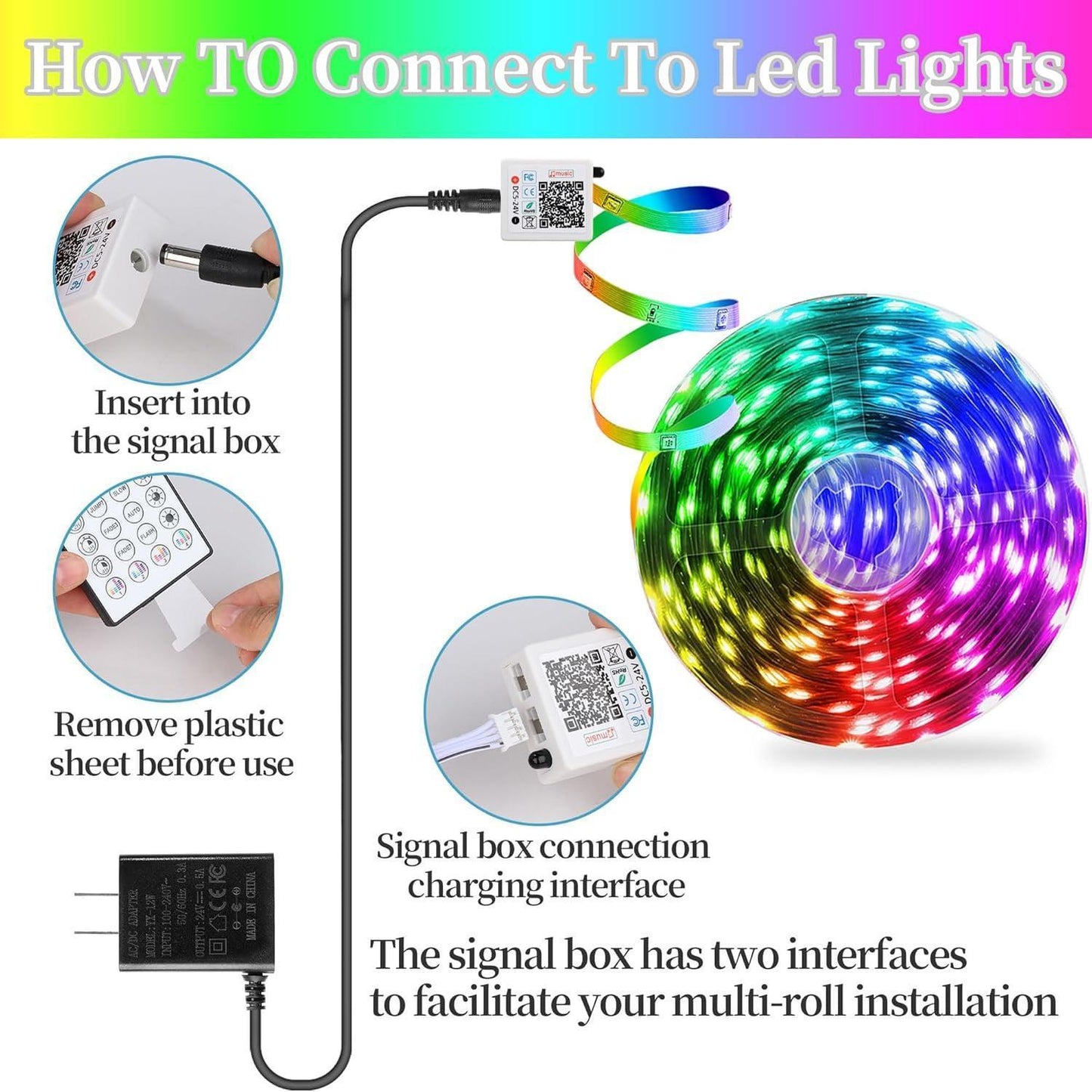 QZYL Minimalist LED Strip Lights, Clean White-Toned RGB Accent for Clutter-Free Spaces