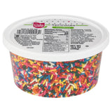 Cake Mate Rainbow Jimmies Sprinkles – Kid-Safe Dessert Topping for Birthday Party Cakes and Cupcakes, 10.5 oz Resealable Tub