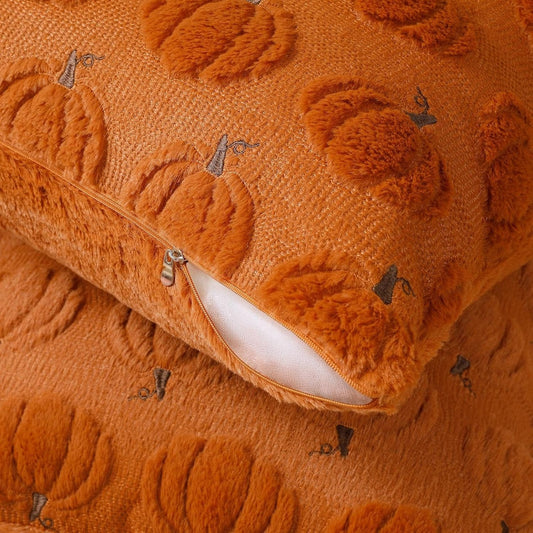 raised 3d pumpkin embroidery on the front (versus printed surface)