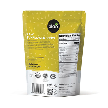 raw, unsalted, shelled (hulled) sunflower kernels